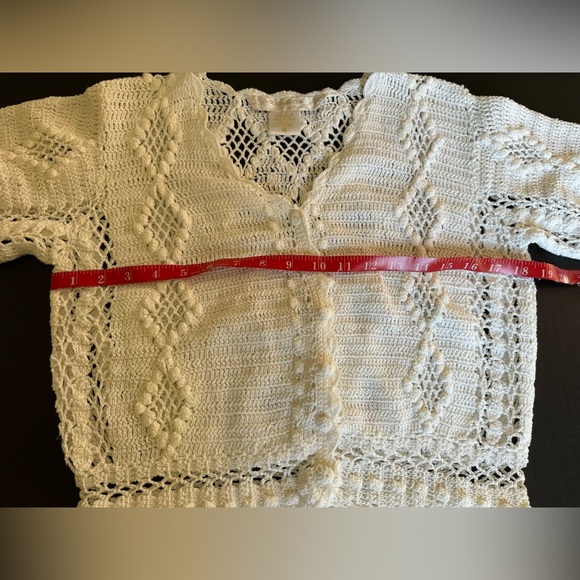 Crochet white bolaro. Krochette by papillon. - Picture 2 of 7